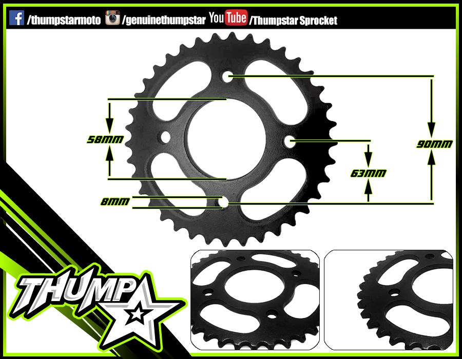 7524 | Rear Sprocket | 420 x 37T | Fits CRF50, 70cc, 88cc